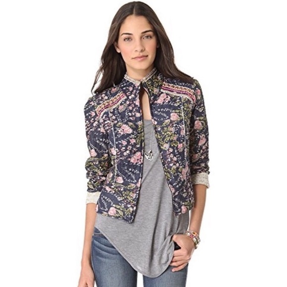 Free People Jackets & Blazers - Free People Meadow Floral Quilted Jacket sz Large